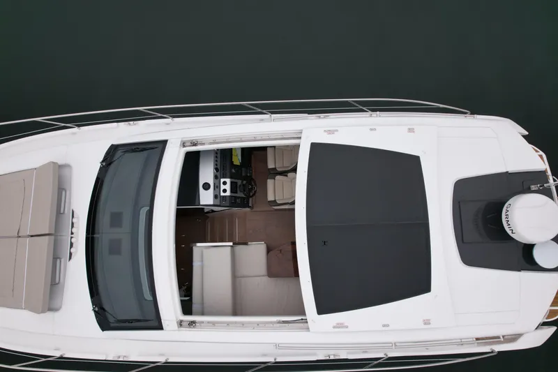 Slide: The Image of Top view of 2024 Fairline Targa 45 GT luxury yacht with open cockpit. - 5