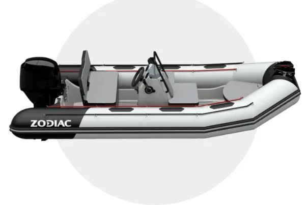 Slide: The Image of Manufacturer Provided Image: Zodiac Open 4.2 boat, 2026 model, side view. - 3