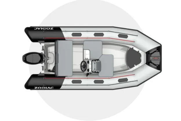 Slide: The Image of Manufacturer Provided Image: Top view of 2026 Zodiac Open 4.2 inflatable boat. - 5