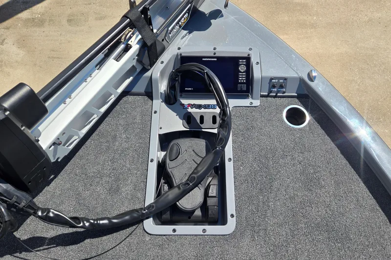 Slide: The Image of 2026 Vexus AVX1980 boat dashboard with advanced controls and navigation system. - 7