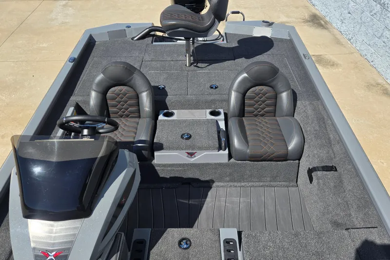 Slide: The Image of 2026 Vexus AVX1980 boat interior with sleek seating and modern design. - 9