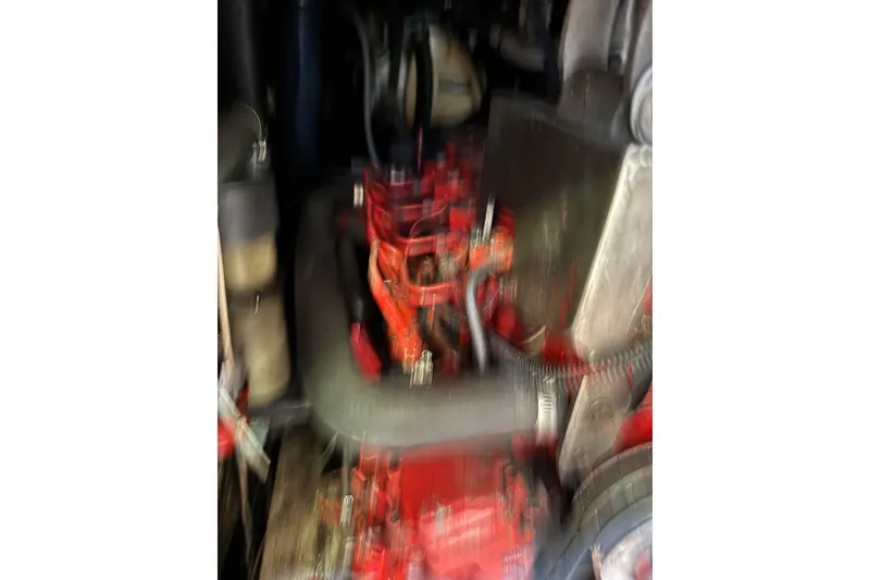 Slide: The Image of Engine of 1981 Bristol 41.1 Aft Cockpit, featuring red components and hoses. - 15