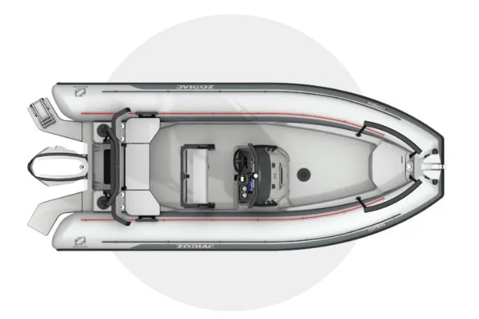 Slide: The Image of Manufacturer Provided Image: Top view of 2026 Zodiac Open 6.5 inflatable boat. - 3