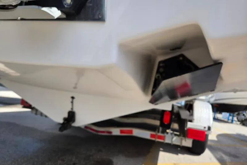 Slide: The Image of Rear view of a 2007 Donzi 35 ZF Daytona boat on a trailer. - 24