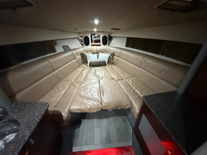 Slide: The Image of 2005 Formula 370 Super Sport interior with beige leather seating. - 25