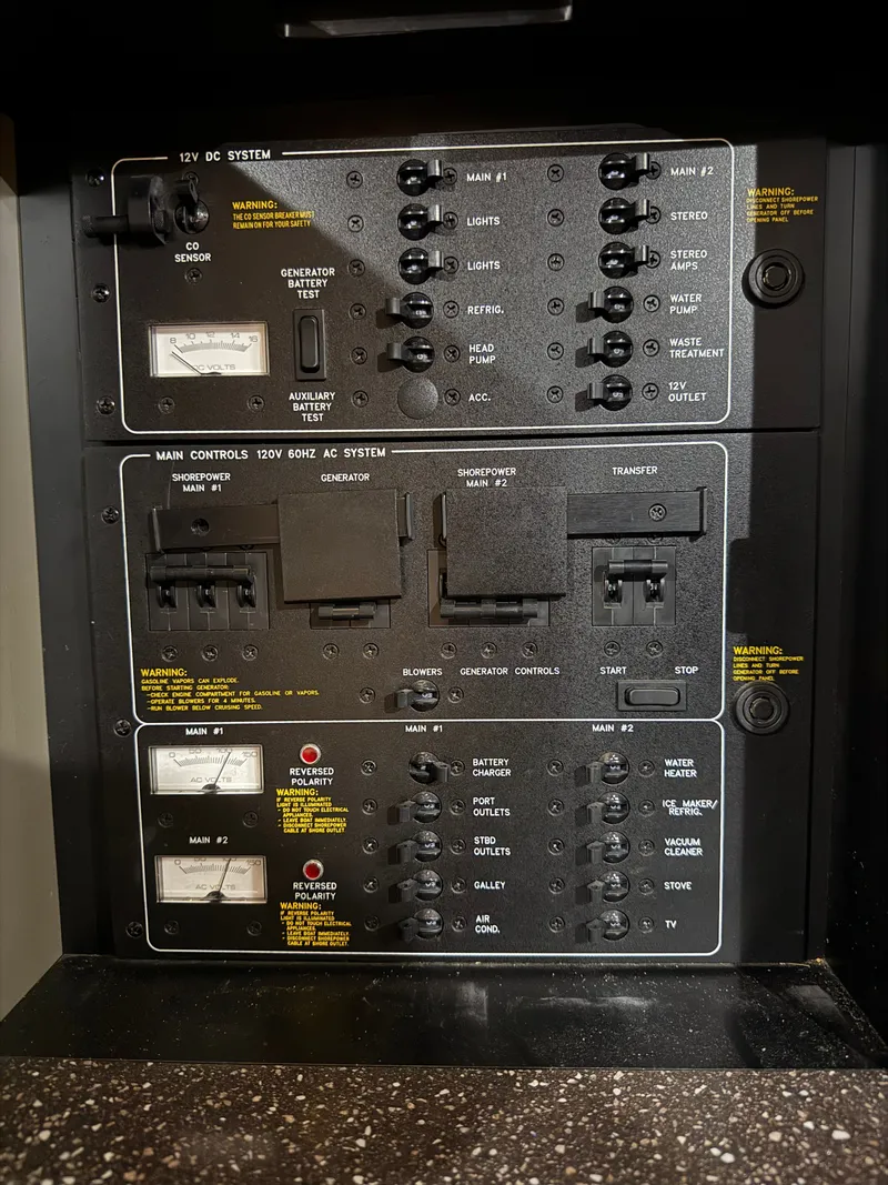 Slide: The Image of Control panel of 2005 Formula 370 Super Sport boat. - 37