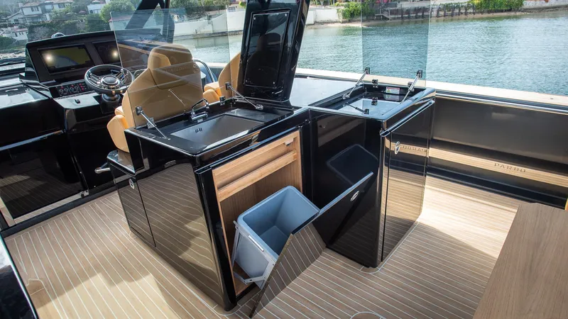 Slide: The Image of Luxurious 2022 Pardo Yachts 50 interior with sleek kitchen and modern amenities. - 30