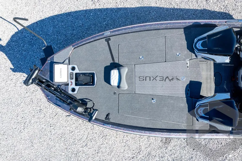 Slide: The Image of Top view of 2026 Vexus VXs21 boat deck with Garmin equipment. - 45