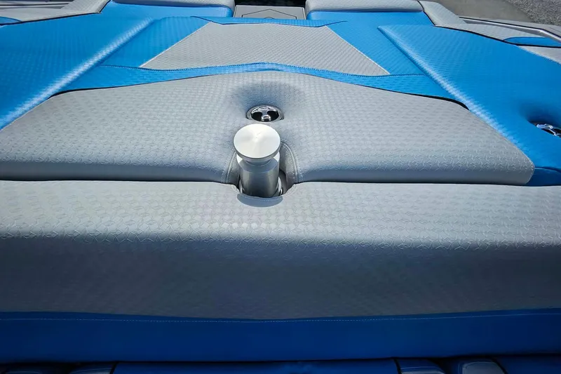 Slide: The Image of Blue and gray upholstery on 2022 Supreme S220 boat deck. - 8