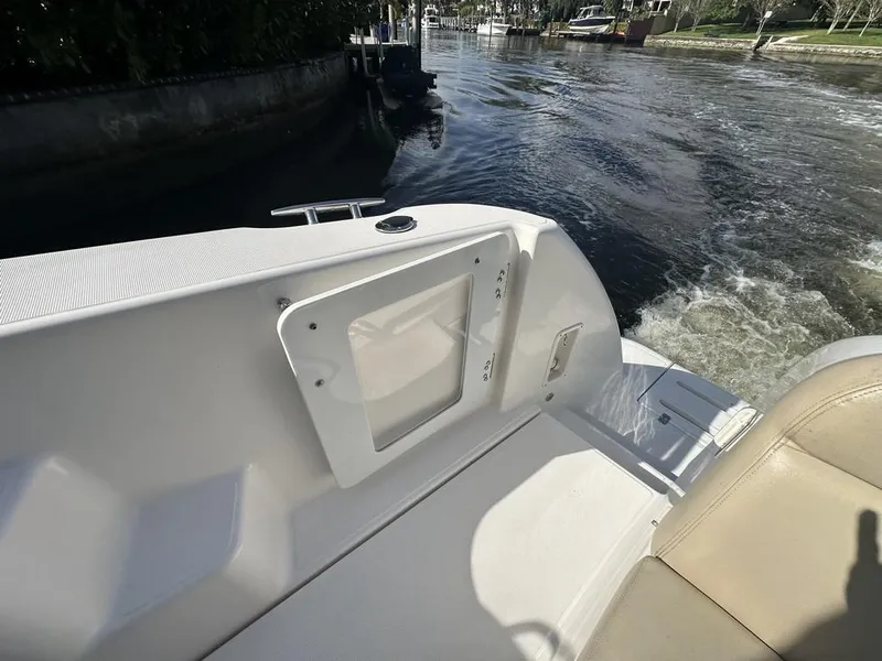 Slide: The Image of 2008 Tiara Yachts 3500 Sovran boat deck with water view. - 13