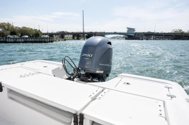 Slide: The Image of 2019 Sea Fox 220 Viper boat with Yamaha 200 engine on open water. - 9