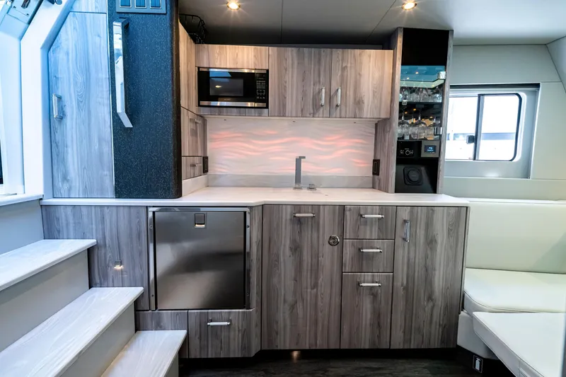 Slide: The Image of Modern kitchen interior in 2022 Formula 500 Super Sport Crossover boat. - 54