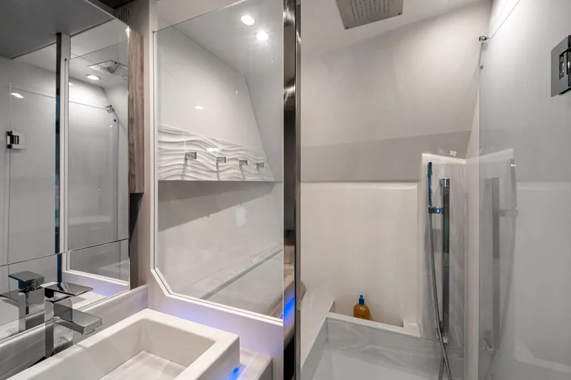 Slide: The Image of Luxurious bathroom interior of 2022 Formula 500 Super Sport Crossover yacht. - 55