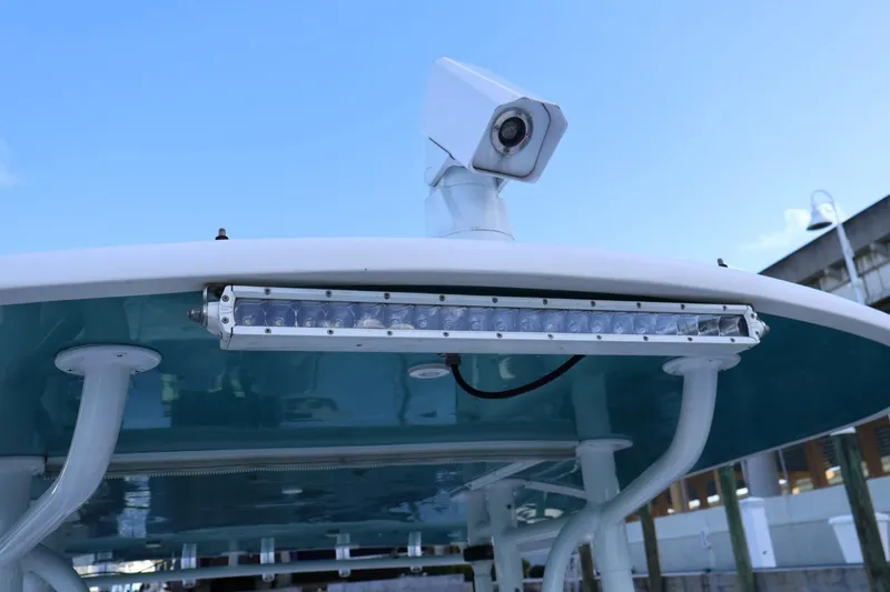 Slide: The Image of 2012 Contender 35 LS boat with mounted camera and LED light bar. - 11