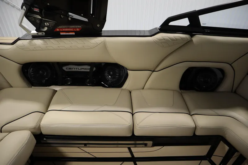 Slide: The Image of 2024 Centurion Ri230 interior panel with beige and black design, featuring a storage compartment. - 45