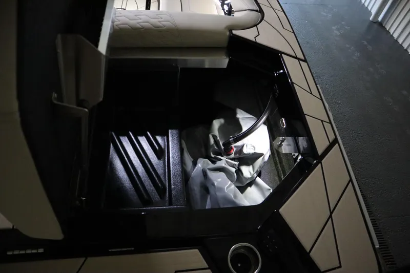 Slide: The Image of 2024 Centurion Ri230 interior with illuminated speakers and sleek leather seating. - 99