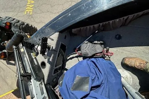 Slide: The Image of 2012 Tracker Targa V-18 WT boat interior with fishing gear and equipment. - 16