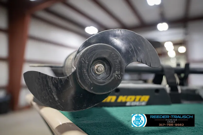 Slide: The Image of Close-up of a boat propeller on a 1999 Lund 1650 Explorer SS. - 40