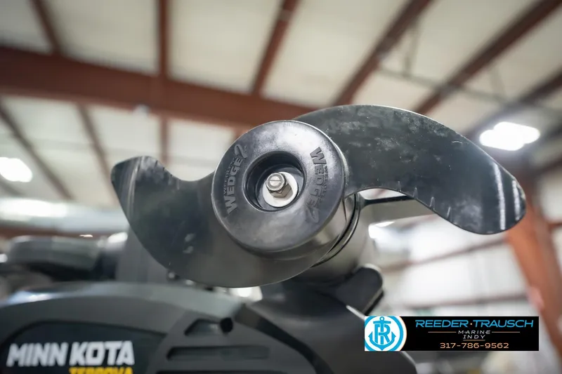 Slide: The Image of Close-up of Minn Kota Terrova propeller on 2022 Lund 1875 Impact boat. - 53