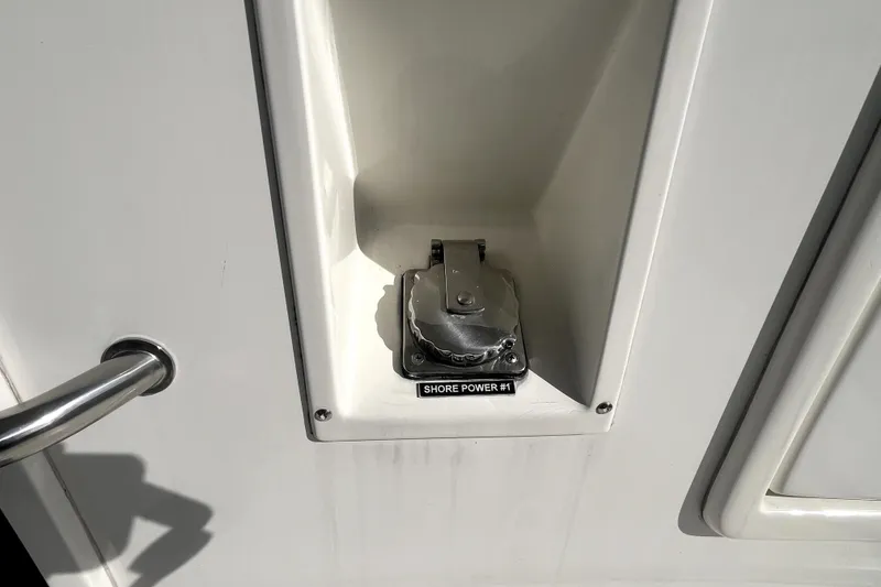 Slide: The Image of Shore power connection on a 2008 Nordic Tug 42 boat. - 52