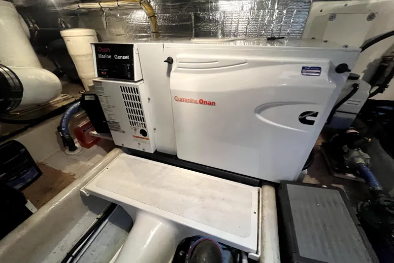 Slide: The Image of Cummins Onan marine generator in 2008 Nordic Tug 42 engine room. - 74