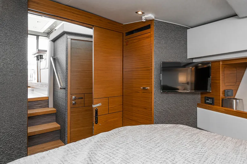 Slide: The Image of Interior of 2020 Tiara Yachts C39 Coupe with modern design. - 31