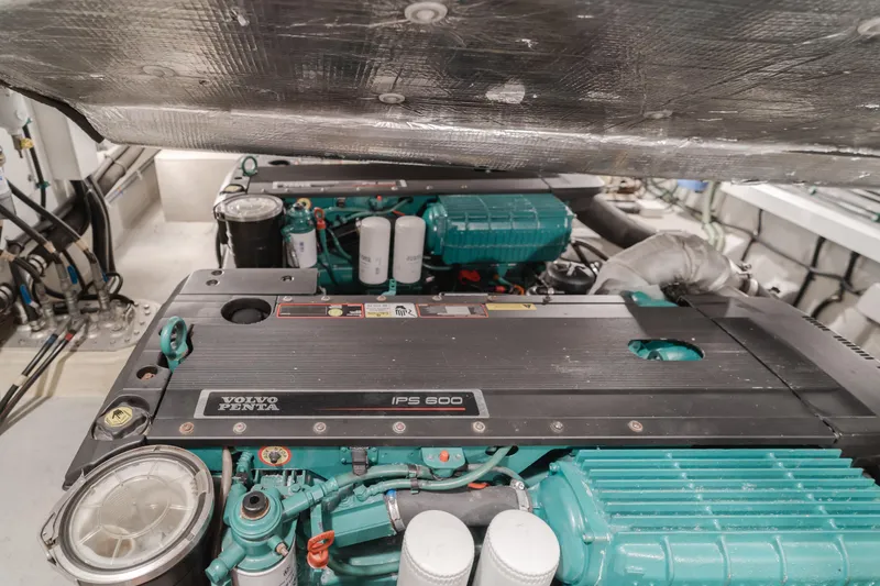 Slide: The Image of Engine room of 2012 Sunseeker Portofino 48 with Volvo Penta IPS 600 engines. - 24