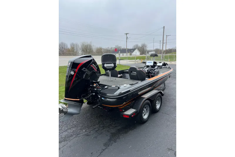 Slide: The Image of 2019 Nitro Z18 boat with powerful outboard motor on a trailer. - 4