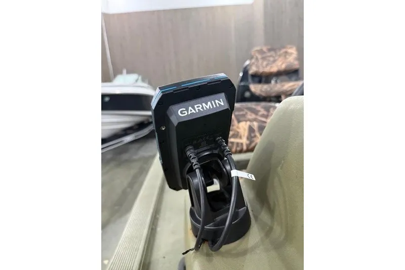 Slide: The Image of Garmin device mounted on 2017 Tracker Grizzly 1754 MVX SC boat. - 12