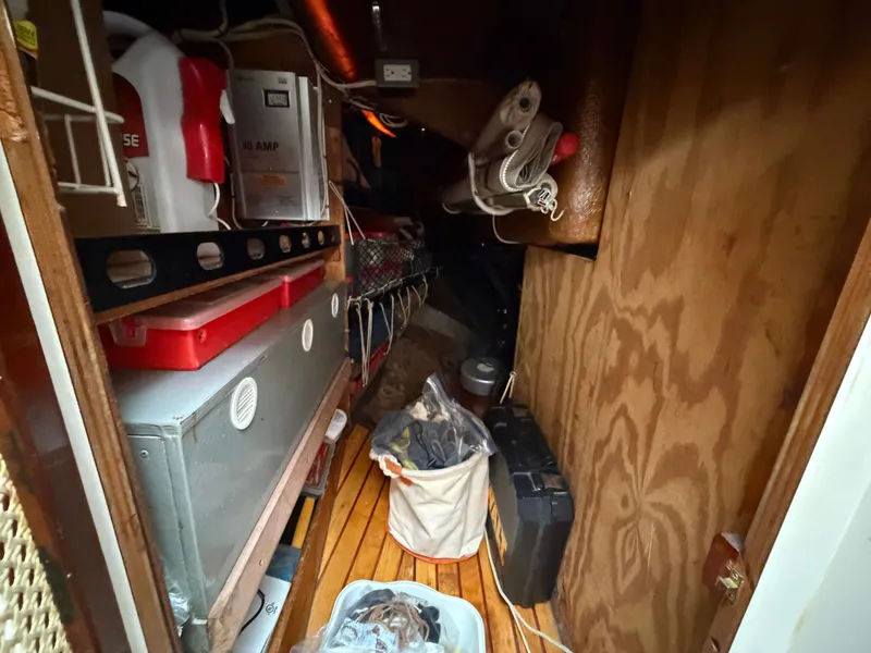 Slide: The Image of Storage area in a 1985 Benford 39 boat. - 26
