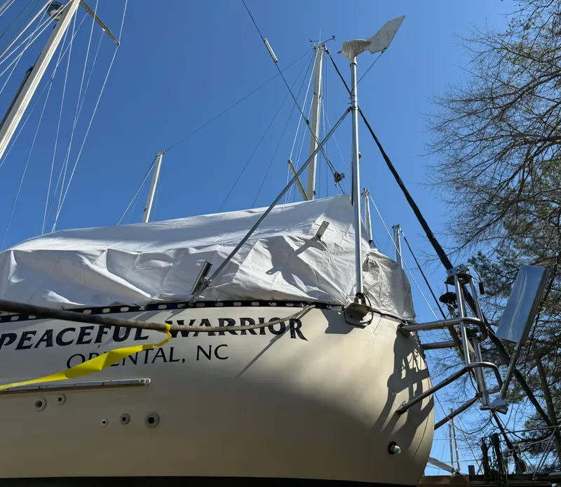 Slide: The Image of 1985 Benford 39 sailboat, Peaceful Warrior, Oriental, NC. - 3