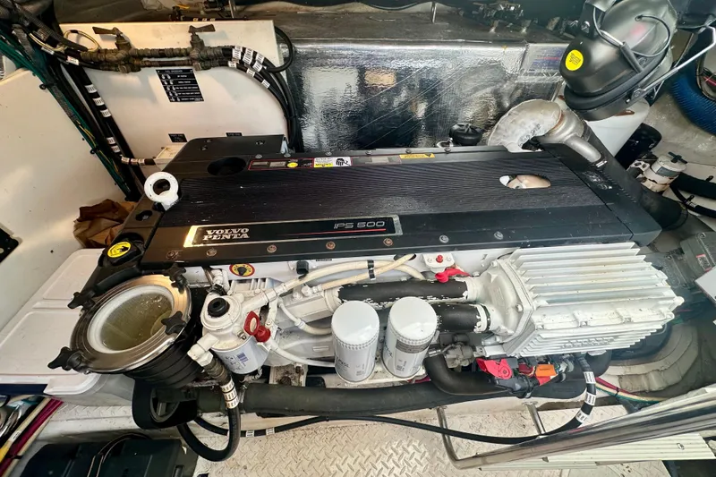 Slide: The Image of Engine compartment of 2011 Cruisers Yachts 420 Sports Coupe with Volvo Penta IPS 500. - 26