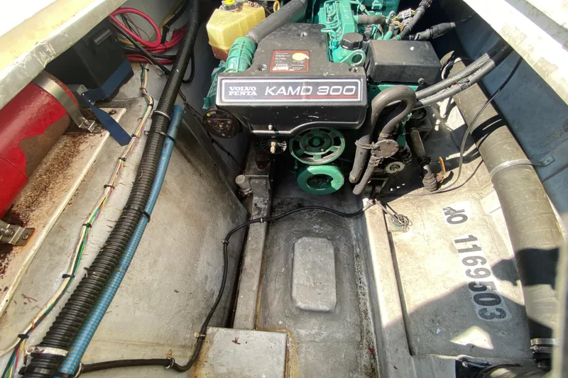 Slide: The Image of Engine compartment of a 2003 Zeta 36 with Volvo Penta KAMD 300 engine. - 67