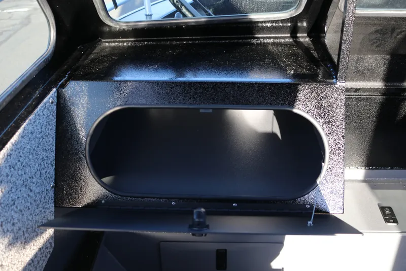 Slide: The Image of Interior storage compartment of 2026 Alumaweld Stryker X202 boat. - 23