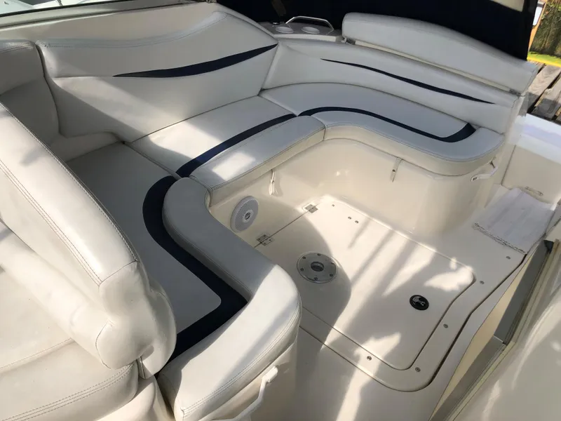 Slide: The Image of Dashboard of a 2006 Glastron GS 269 boat with instruments. - 16