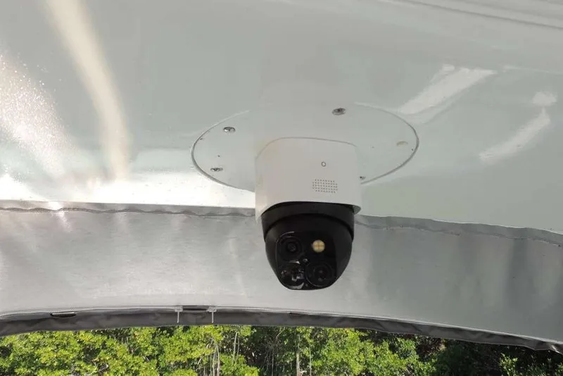 Slide: The Image of Security camera installed on a 2001 Formula 400 Super Sport boat ceiling. - 12