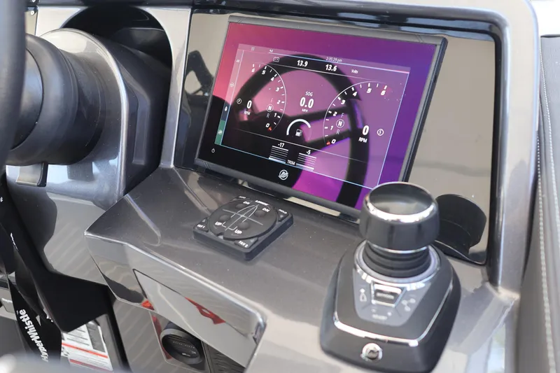 Slide: The Image of Joystick control panel in 2024 Galeon 325 GTO boat cockpit. - 40