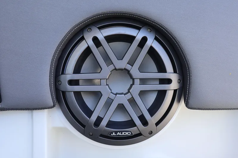 Slide: The Image of 2024 Galeon 325 GTO seat detail with embroidered model name. - 49