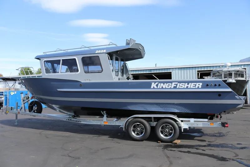Slide: The Image of Rear view of KingFisher 2825 Coastal Express boat, 2026 model. - 3