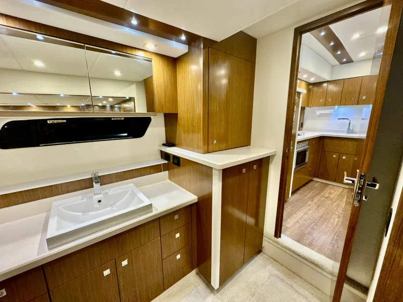 Slide: The Image of Luxurious interior of the 2016 Cruisers Yachts 48 Cantius. - 19