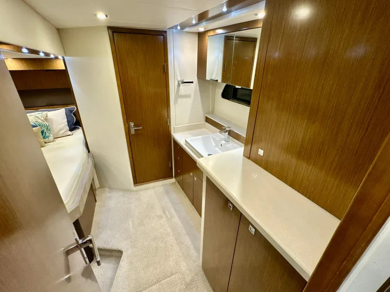 Slide: The Image of Interior of 2016 Cruisers Yachts 48 Cantius with modern amenities. - 24
