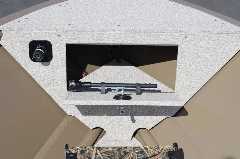 Slide: The Image of 2026 Smoker Craft Freedom 180 TL boat interior storage compartment detail. - 6