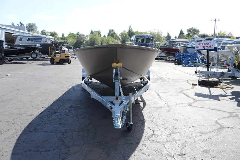 Slide: The Image of 2026 Smoker Craft Freedom 180 TL boat on trailer in outdoor lot. - 8