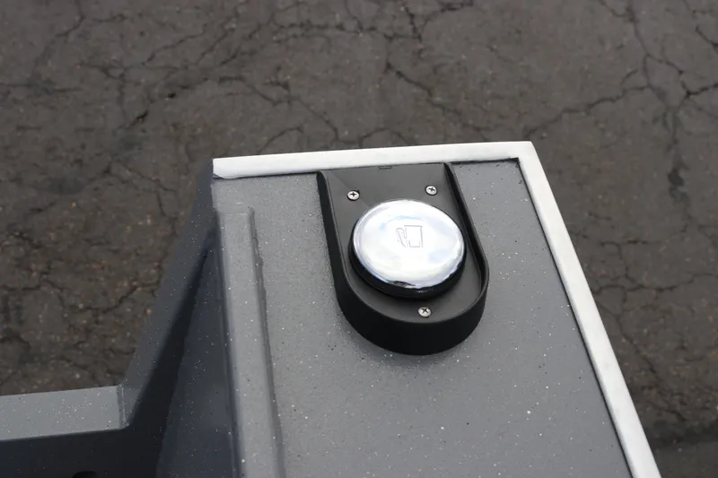 Slide: The Image of Fuel cap on 2026 Alumaweld Columbia 23 boat, close-up view. - 25