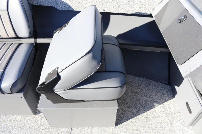 Slide: The Image of 2026 Alumaweld Intruder Outboard 20 boat seat with storage compartment. - 25