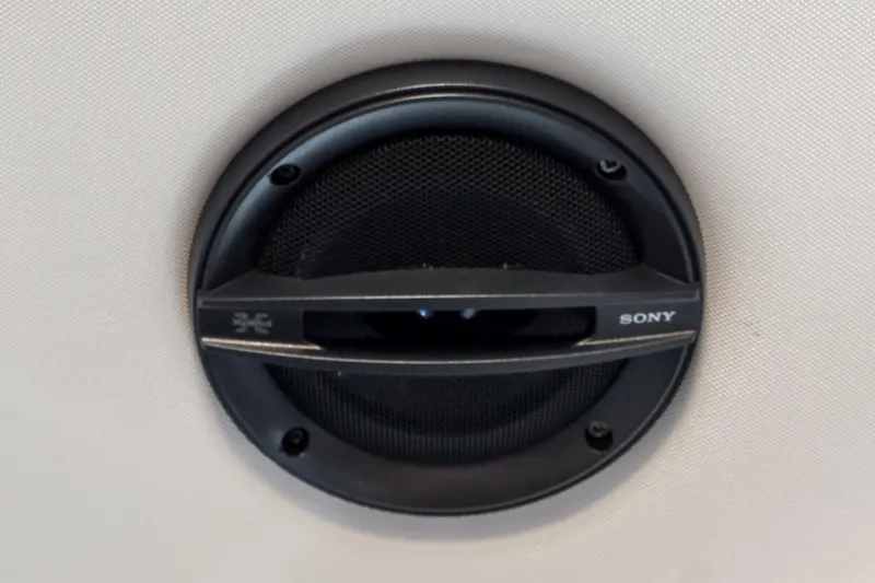 Slide: The Image of Sony speaker installed on 2013 Azimut Magellano 50 yacht ceiling. - 12