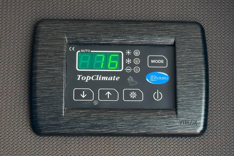 Slide: The Image of TopClimate control panel on 2013 Azimut Magellano 50 yacht, displaying temperature settings. - 57