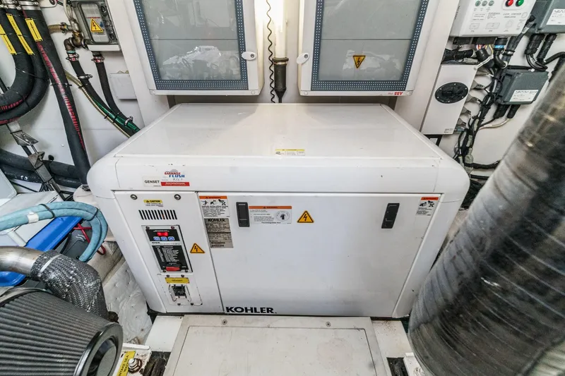 Slide: The Image of Engine room of 2013 Azimut Magellano 50 yacht with Kohler generator. - 87