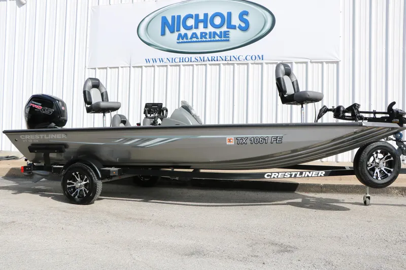 The Image of 2019 Crestliner VT 18 fishing boat with trailer at Nichols Marine dealership. - 1