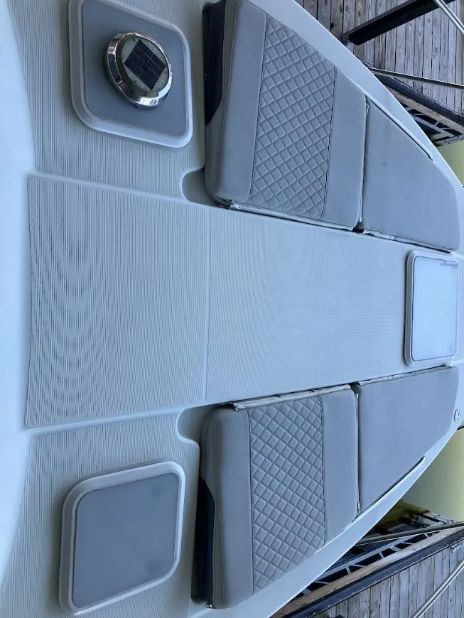 Slide: The Image of 2006 Formula 31 Performance Cruiser deck with cushions. - 12